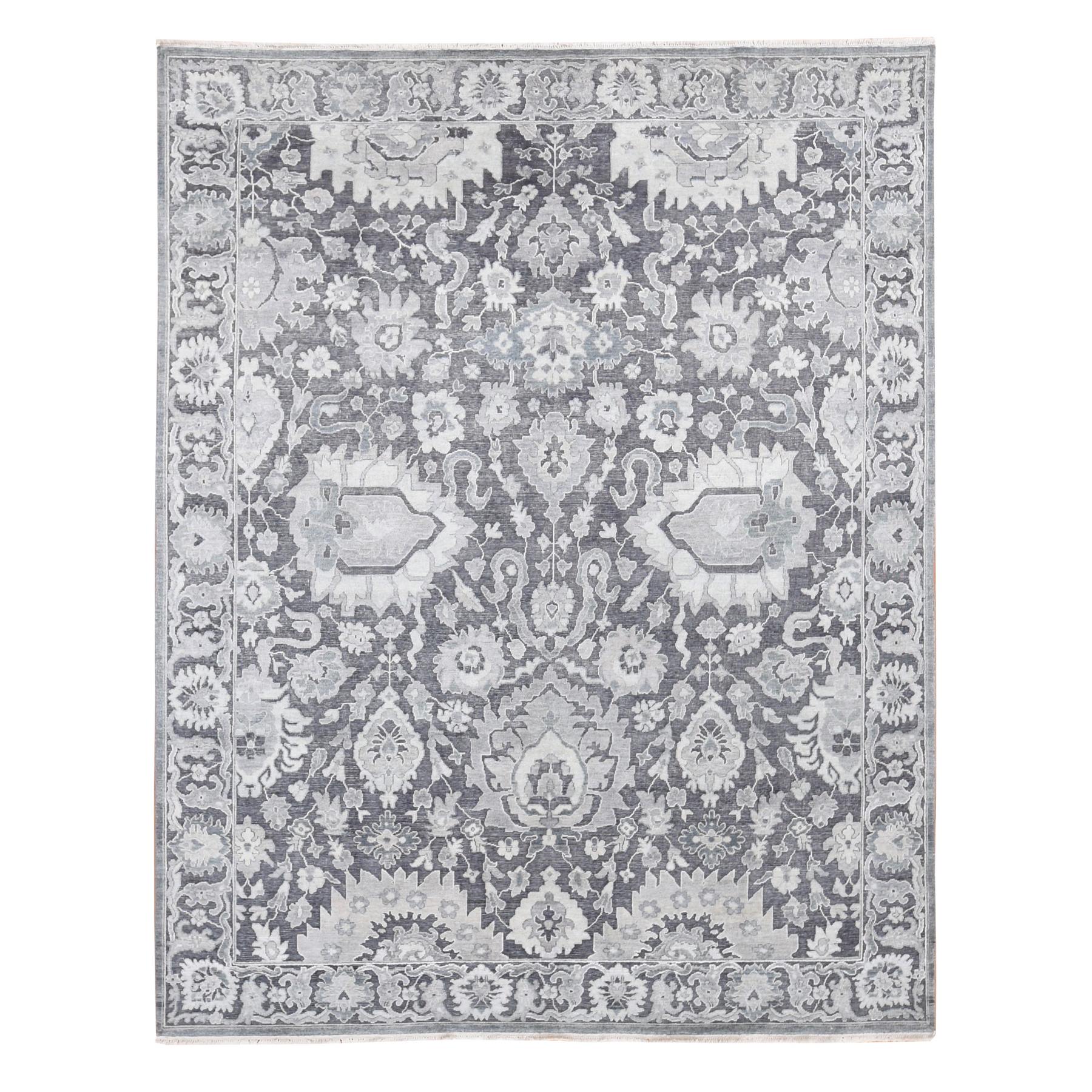 Transitional Wool Hand-Knotted Area Rug 7'9